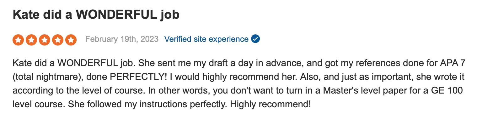 EssayPro review on Sitejabber